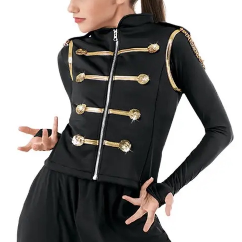 Weissman Military Inspired Vest with Long-Sleeve Midi Top Child XL
